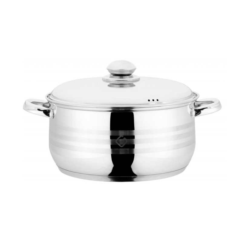 Set 2 x Cratita din Inox cu Capac, 34 cm , 14.50 l, Grunberg