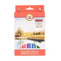 Set 2 x Creioane Colorate, 12 Culori, 5.6 x 10 x 175 mm, Omega Jumbo