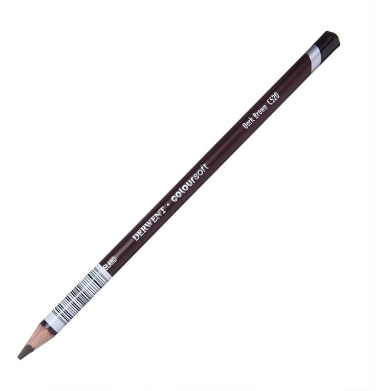 Set 2 x Creioane Colorate Coloursoft Derwent - Dark Brown