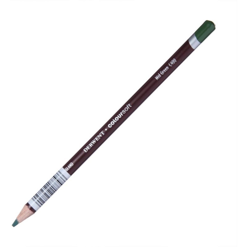 Set 2 x Creioane Colorate Coloursoft Derwent - Mid Green - P440