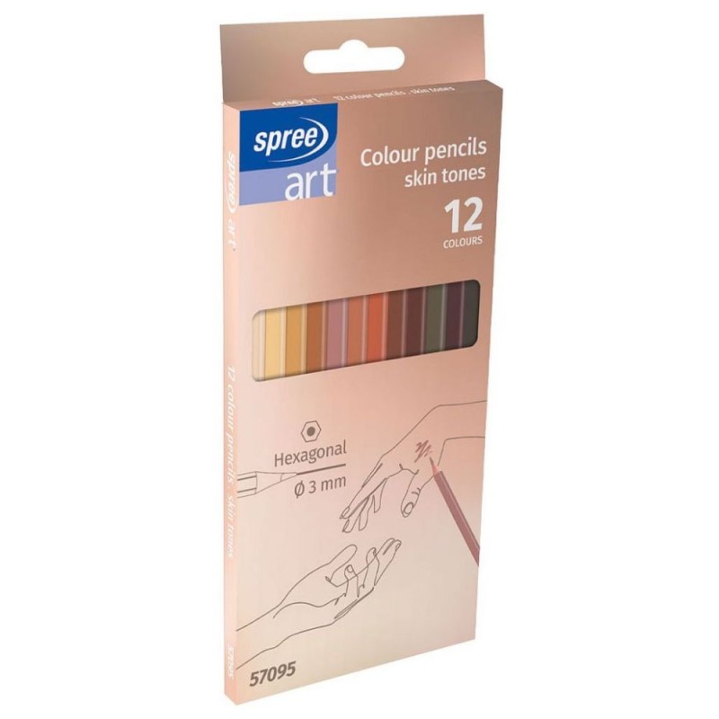 Set 2 x Creioane Colorate, Hexagonale, 12 Bucati, Diverse Culori