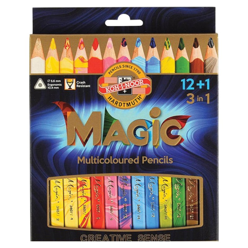 Set 2 x Creioane Colorate Magic Jumbo, 13 Culori