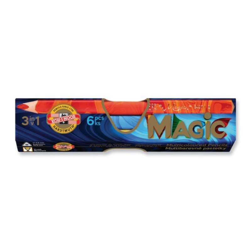 Set 2 x Creioane Colorate Magic Jumbo, 6 Culori