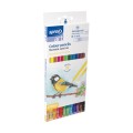 Set 2 x Creioane Colorate, Spree, cu Guma, 3 mm, 12 Bucati