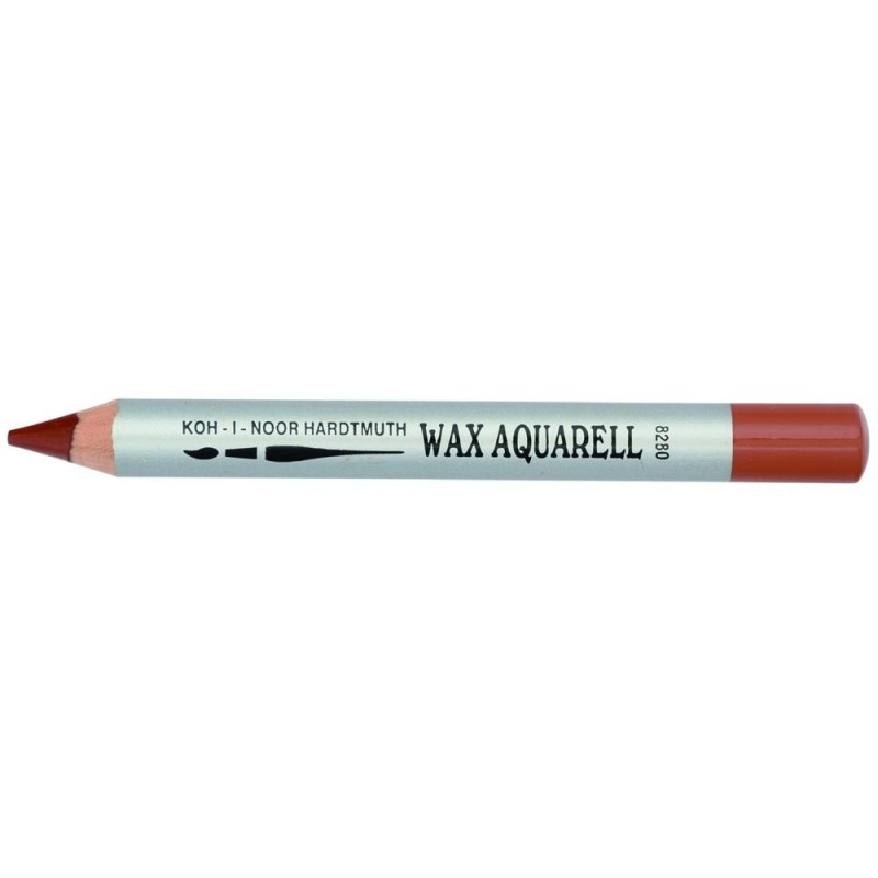 Set 2 x Creion Colorat Cerat, Koh-I-Noor, Wax Aquarell, 6 x 11.5 x 123 mm, Maron Roscat