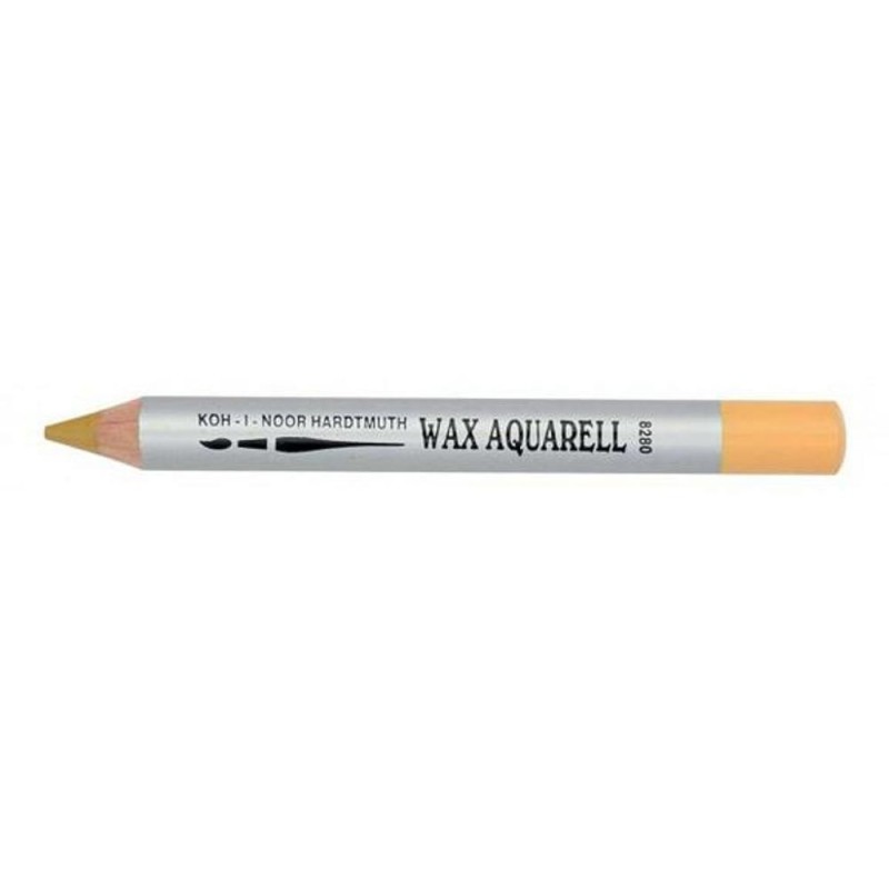 Set 2 x Creion Colorat Cerat, Koh-I-Noor, Wax Aquarell, 6 x 11.5 x 123 mm, Ocru Deschis