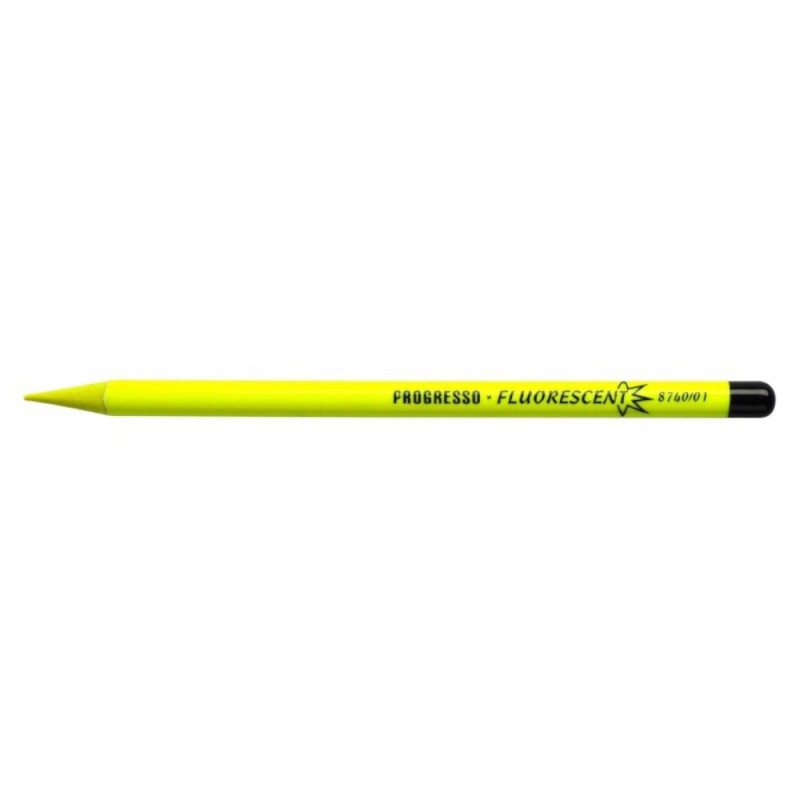 Set 2 x Creion Colorat fara lemn, Progresso, Galben Fluorescent