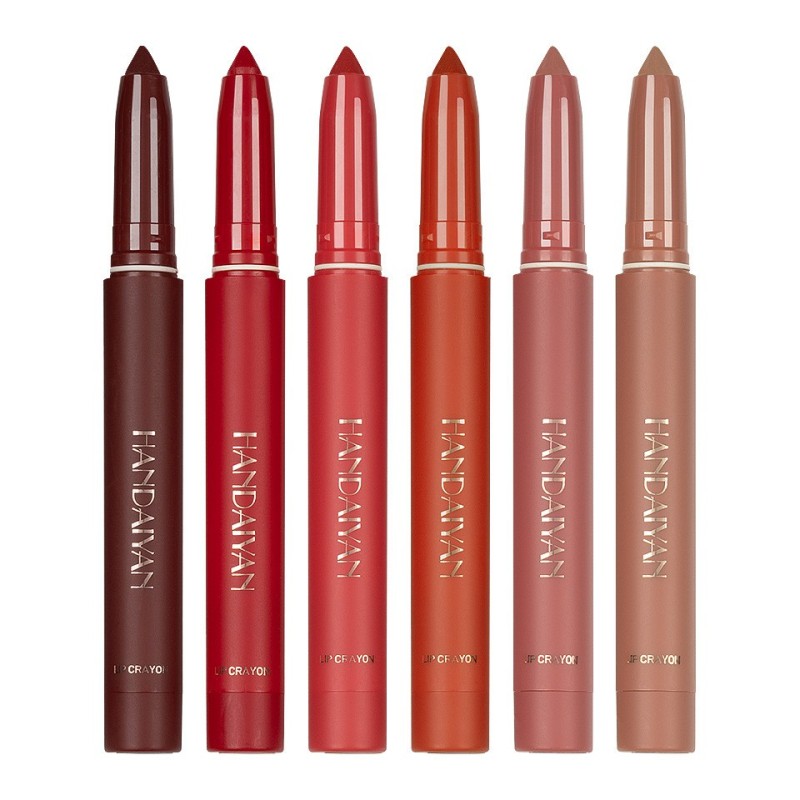 Set 2 x Creion Contur Buze Handaiyan Lip Crayon, Set 6 Culori, 01
