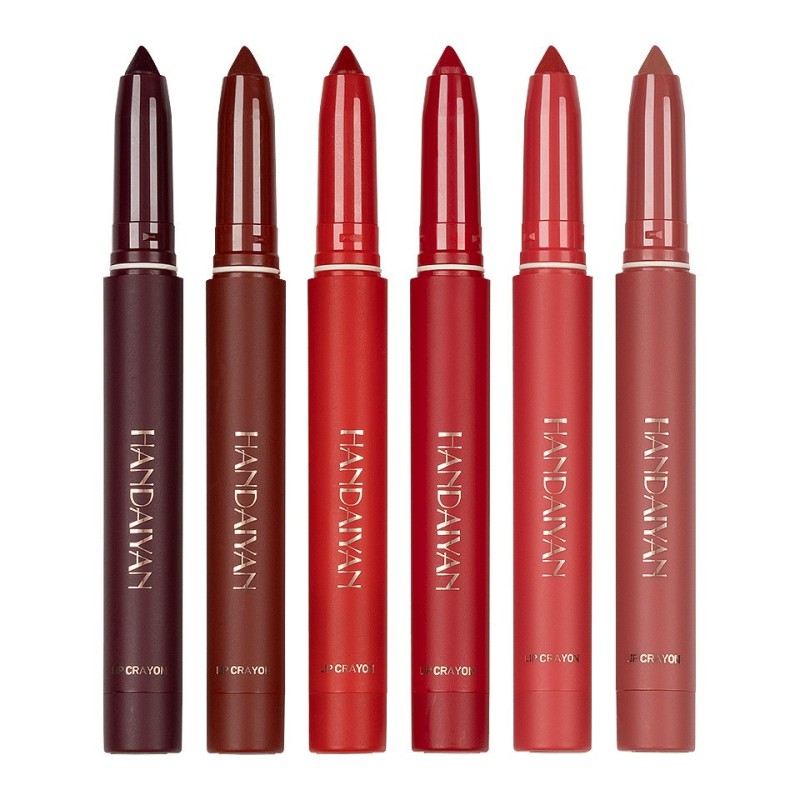 Set 2 x Creion Contur Buze Handaiyan Lip Crayon, Set 6 Culori, 02