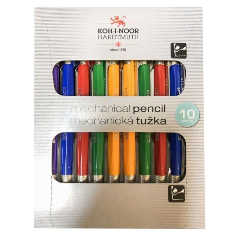 Set 2 x Creion Mecanic Plastic cu Grip de Metal, 2 mm, Koh-I-Noor