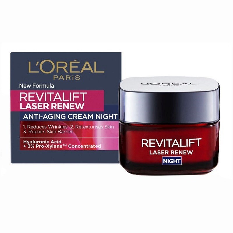 Set 2 x Crema Antirid de Noapte L'Oreal Paris Revitalift Laser Renew, 50 ml