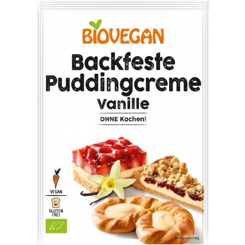 Set 2 x Crema BIO Solida pentru Budinca de Vanilie, 50 g, Biovegan