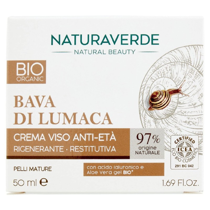 Set 2 x Crema de Fata Bio Anti-rid Naturaverde, cu Extract de Melc, 50 ml