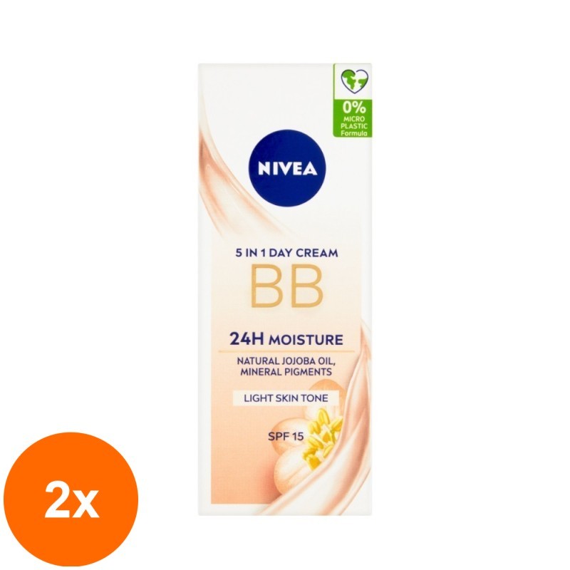 Set 2 x Crema de Zi Crema Coloranta BB Light Nivea Visage Care 50 ml