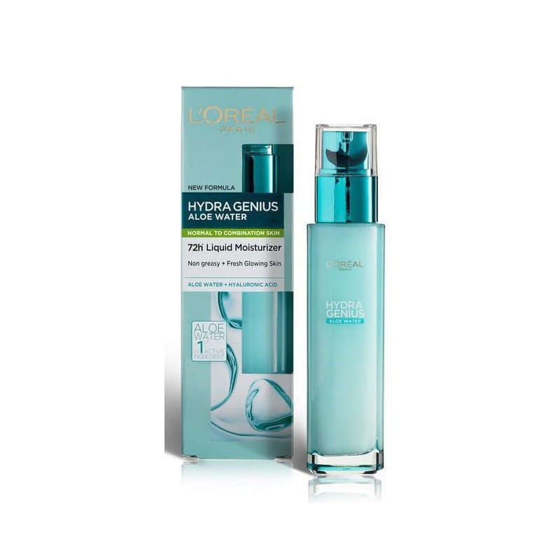 Set 2 x Crema de Zi Fluida Ten Normal si Mixt Hydra Genius Loreal Paris, 70 ml