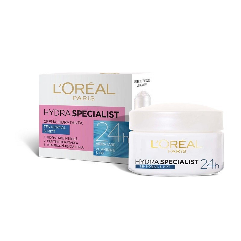 Set 2 x Crema de Zi Ten Normal si Mixt Hydra Specialist Loreal Paris 50ml