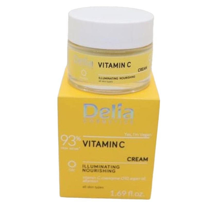 Set 2 x Crema Fata Iluminatoare si Nutritiva Delia, cu Vitamina C, 50 ml