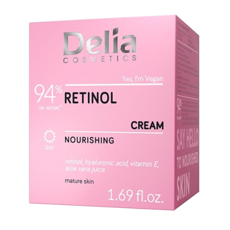 Set 2 x Crema Fata Nutritiva Delia, Retinol, 50 ml