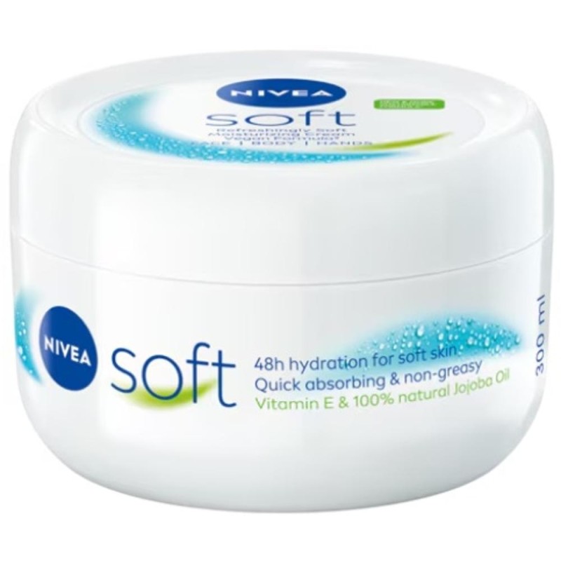 Set 2 x Crema Hidratanta Nivea Soft, 300 ml