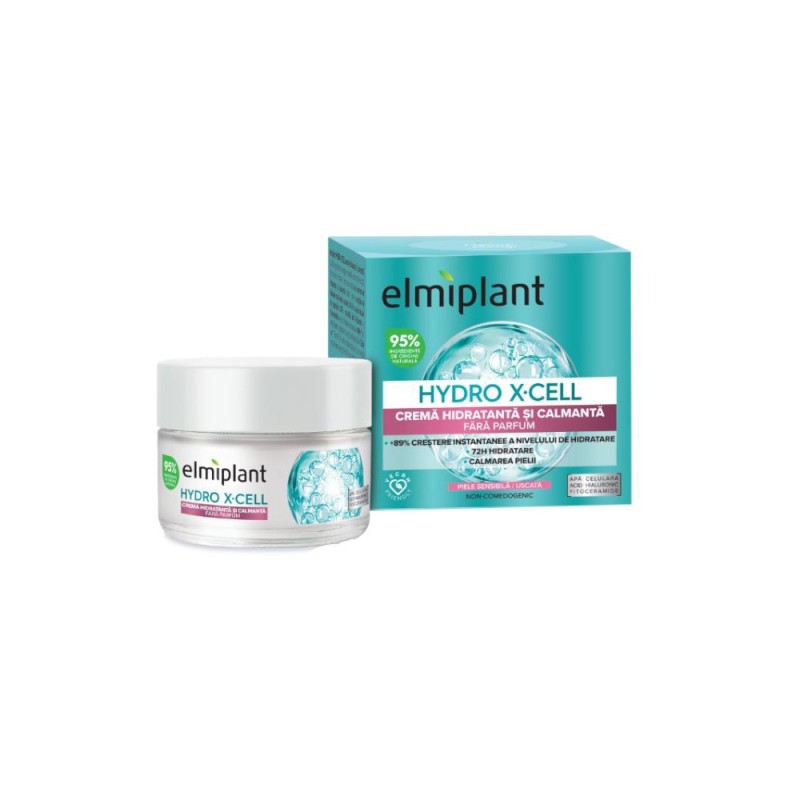 Set 2 x Crema Hidratanta si Calmanta Elmiplant, Hydro X-Cell 50 ml