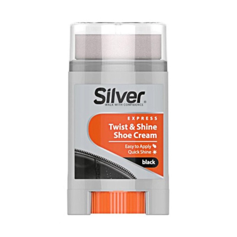 Set 2 x Crema Lichida pentru Pantofi cu Aplicator, Silver, Negru, 50 ml x 6 Bucati