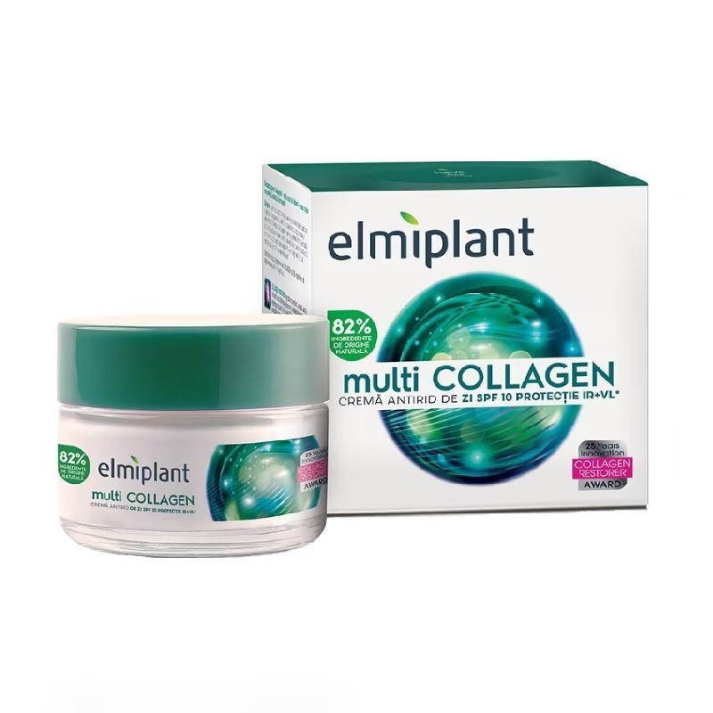 Set 2 x Crema pentru Ten de Zi Multi Collagen Elmiplant 50 ml