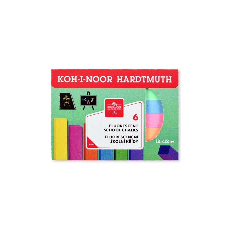 Set 2 x Creta Scolara Fluorescenta, 6 Culori