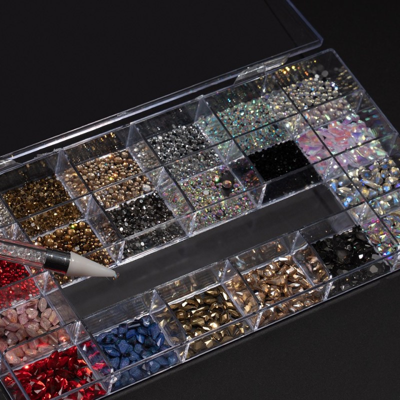 Set 2 x Cristale Unghii Crystal Blossom Luxorise, Set 20 Modele