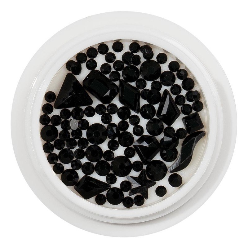 Set 2 x Cristale Unghii Luxorise, Dazzling Black