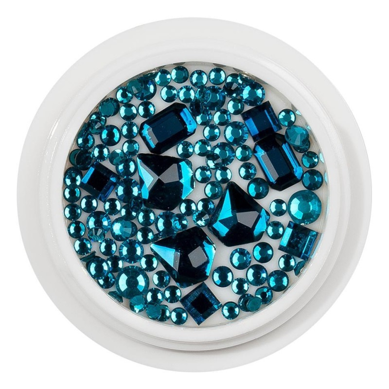 Set 2 x Cristale Unghii Luxorise, Diamond Aqua