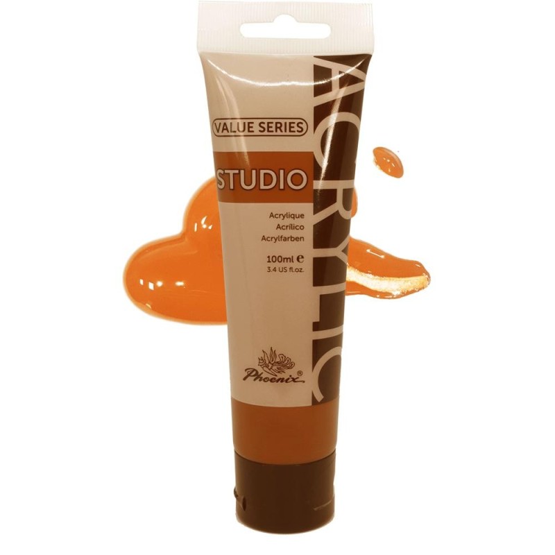 Set 2 x Culoare Acrilica Artists Acrylic Phoenix, Orange, 100 ml