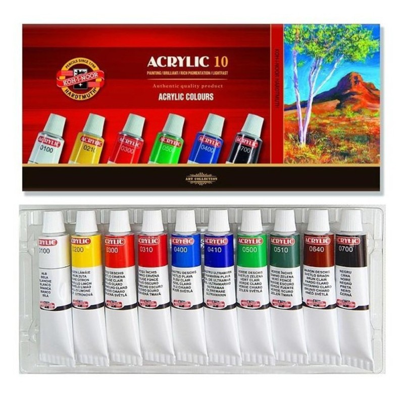Set 2 x Culori Acril, Tub 6 Culori