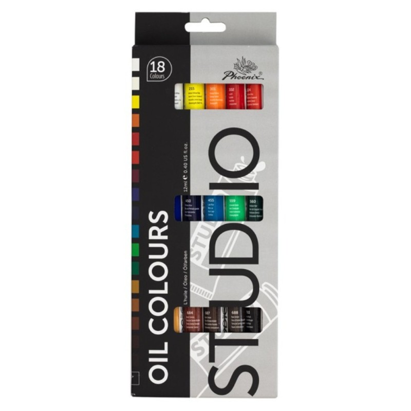 Set 2 x Culori in Ulei Phoenix, 18 Tuburi x 12 ml