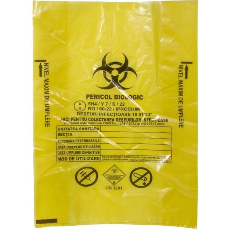 Set 2 x Cutie Carton cu Sac pentru Deseuri Anatomo-Patologice ADR, 20 l