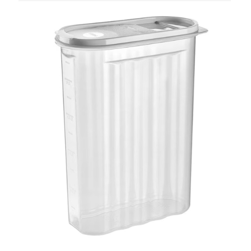 Set 2 x Cutie din Plastic cu Capac, 2.5 l, pentru Alimente, Tuffex