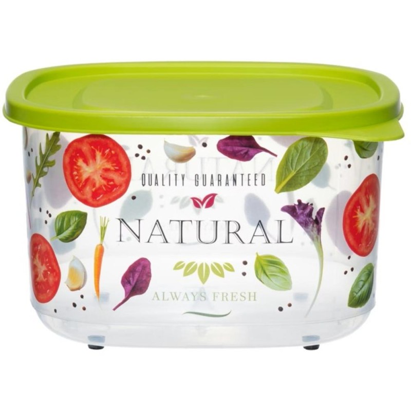 Set 2 x Cutie pentru Alimente, din Plastic, cu Capac, Diverse Culori, 4.20 l, Herevin