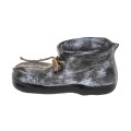 Set 2 x Decoratiune Gradina, Ceramica, Bocanc Mare cu Suport pentru Flori, Lungime 32 cm, Inaltime 14.5 cm