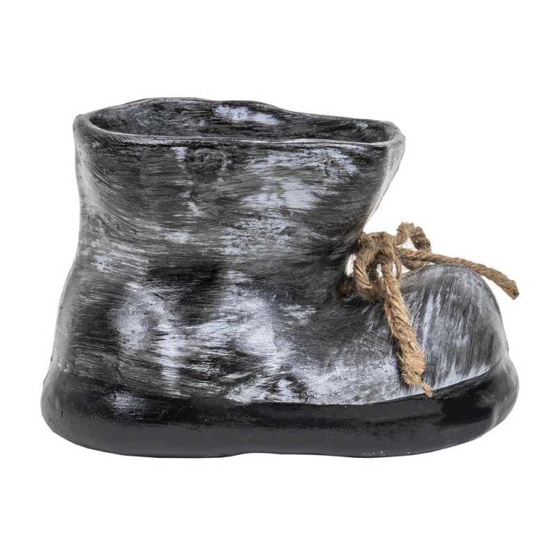 Set 2 x Decoratiune Gradina, Ceramica, Bocanc Mic cu Suport pentru Flori, Lungime 22 cm, Inaltime 15 cm