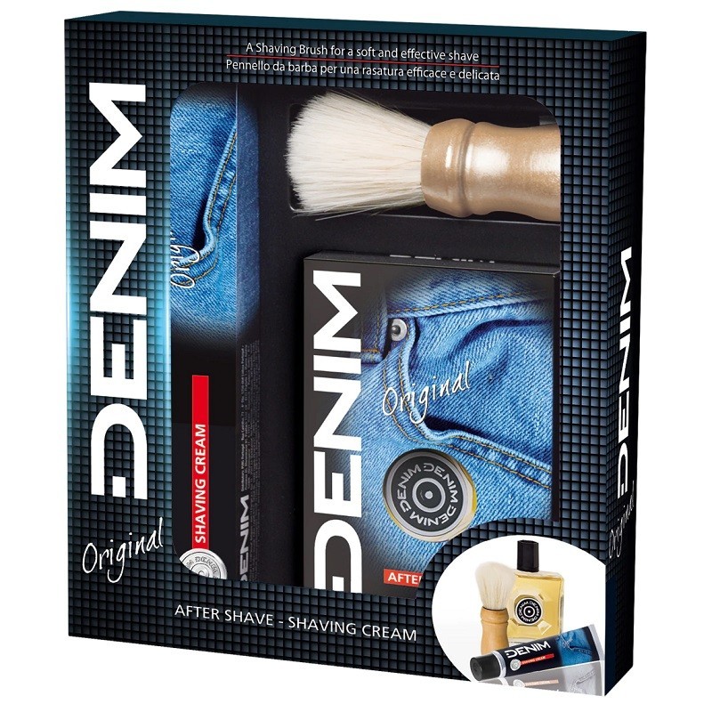 Set 2 x Denim Original After Shave 100 ml + Crema de Ras 100 ml + Pamatuf
