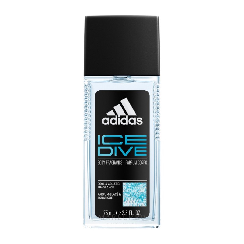 Set 2 x Deodorant Natural Spray, Ice Dive, Adidas, Barbati, 75 ml
