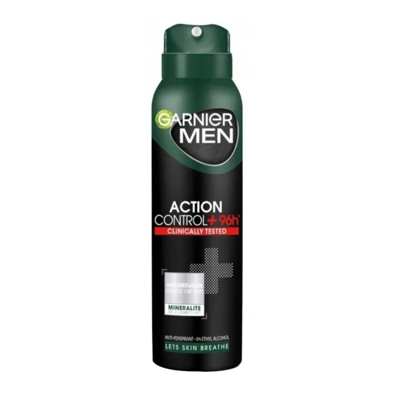 Set 2 x Deodorant Spray Garnier Men Action Control+ 96h Testat Clinic, pentru Barbati, 150 ml