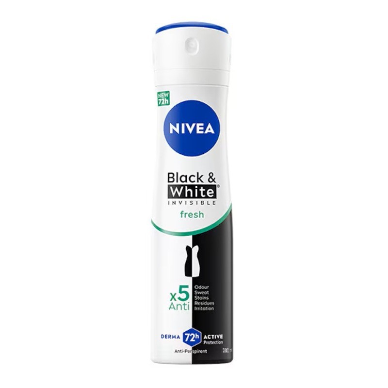 Set 2 x Deodorant Spray Nivea Invisible Black & White Fresh, 200 ml
