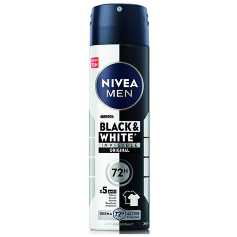 Set 2 x Deodorant Spray Nivea Men Invisible Black & White Power, 200 ml