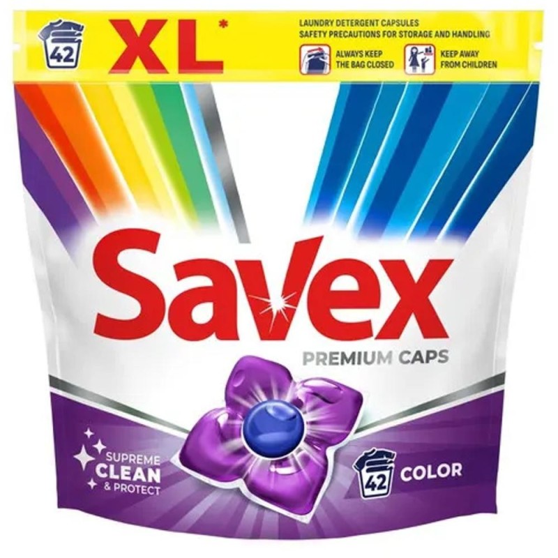 Set 2 x Detergent Capsule Gel Savex Color, 42 Spalari