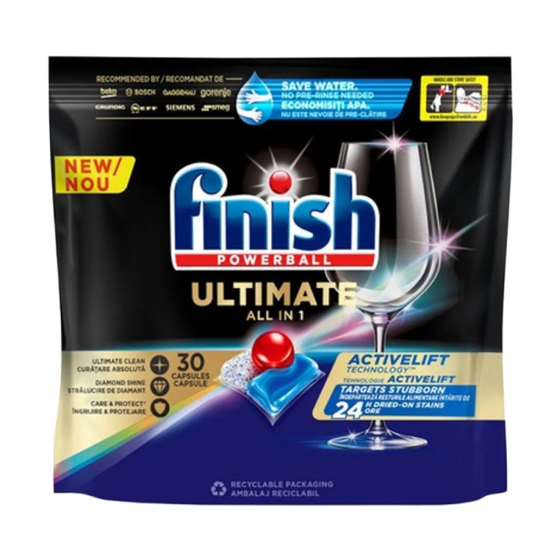 Set 2 x Detergent Capsule pentru Masina de Spalat Vase Finish Ultimate, 30 Capsule