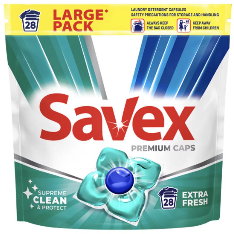 Set 2 x Detergent Capsule Rufe Premium Caps Extra Fresh, 28 Spalari