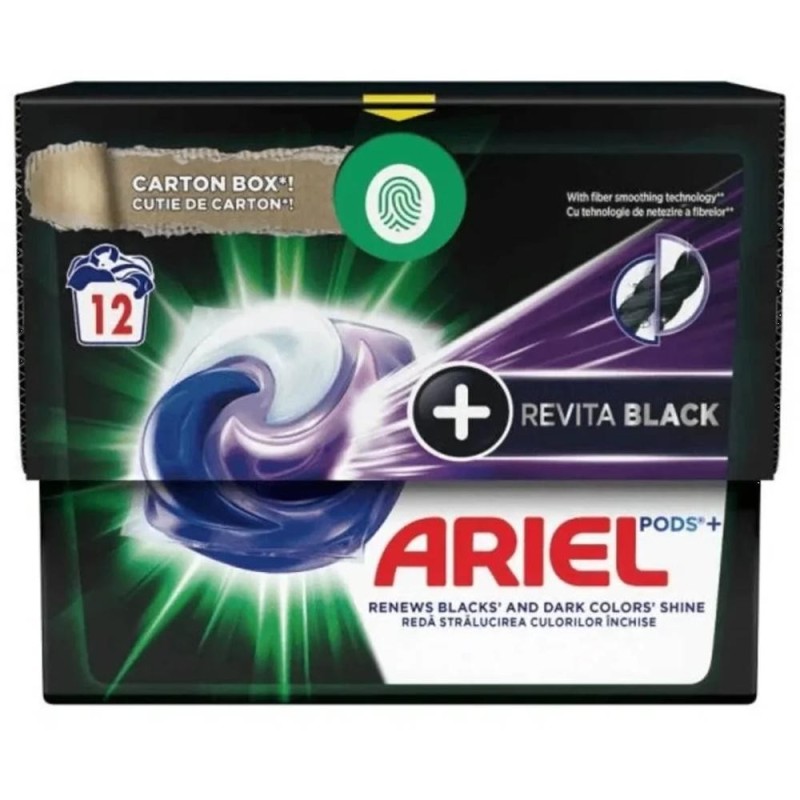 Set 2 x Detergent de Rufe Capsule Ariel Black, 12 Capsule