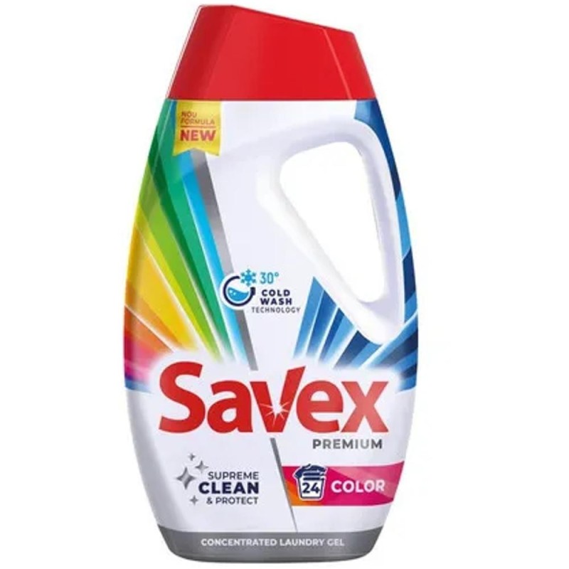Set 2 x Detergent de Rufe Lichid Savex Premium Color, 1.08 l