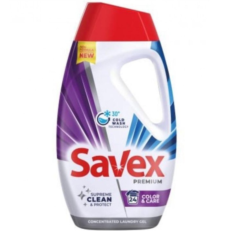 Set 2 x Detergent de Rufe Lichid Savex Premium Color Care, 24 Spalari, 1.08 l