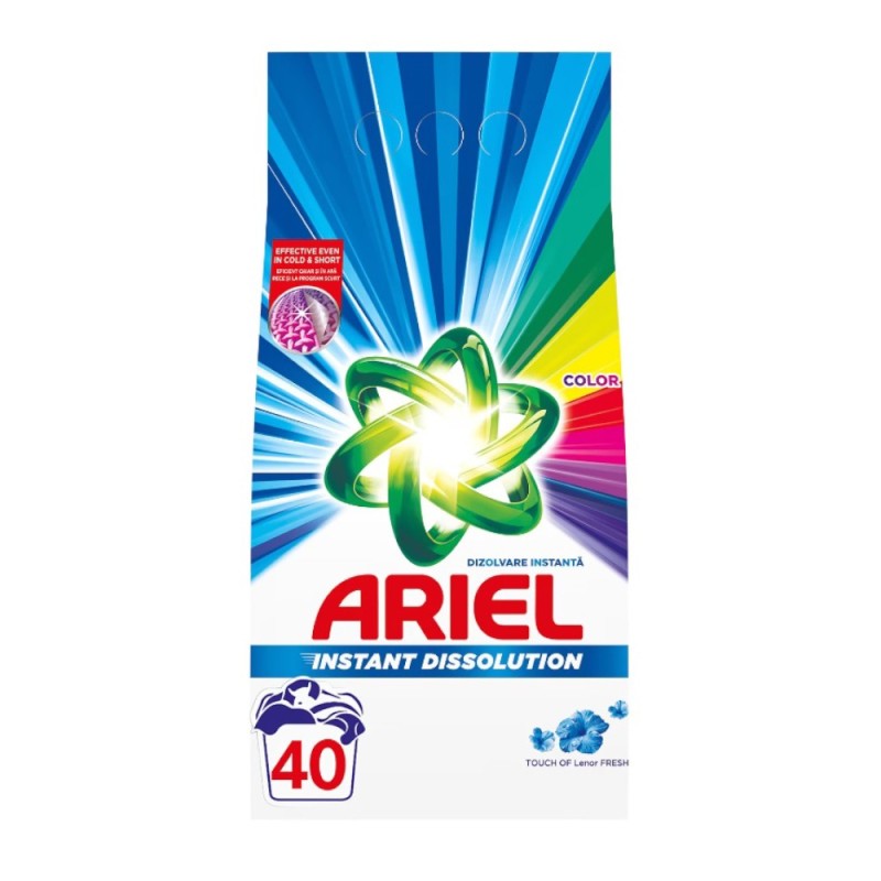 Set 2 x Detergent de Rufe Pudra Ariel Lenor Touch Color, 3 kg